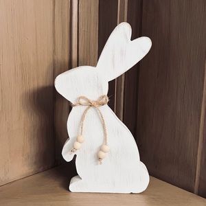 White Distressed Bunny